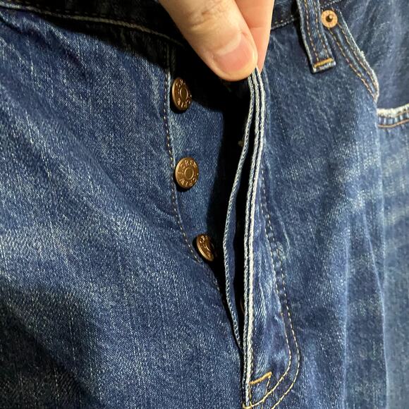 J.Crew Jean Women Size 32 Tall Blue High-Rise Straight-Leg Button-Fly NWT - Picture 4 of 12